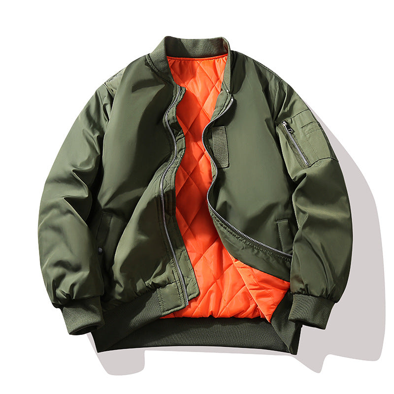 Herren Technische Bomberjacke im Flight‑Stil mit kontrastierendem Innenfutter Echo Archiv