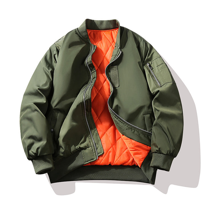 Herren Technische Bomberjacke im Flight‑Stil mit kontrastierendem Innenfutter Echo Archiv