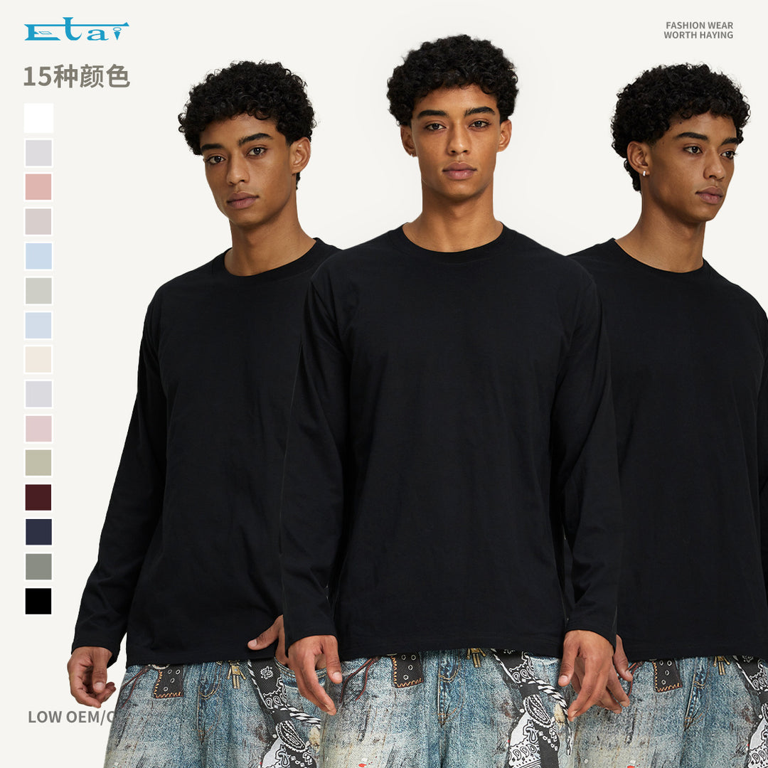 Unisex Langärmeliges Basicshirt aus Bio-Baumwolljersey mit Rundhalsausschnitt Echo Archiv