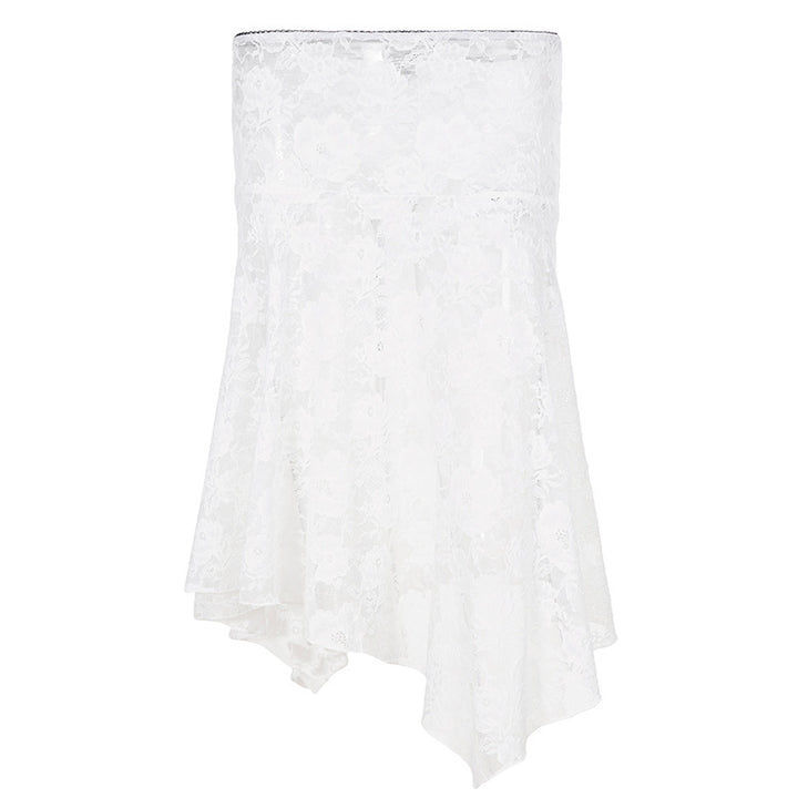 Damen eleganter Spitzenrock mit asymmetrischem Schnitt Echo Archiv