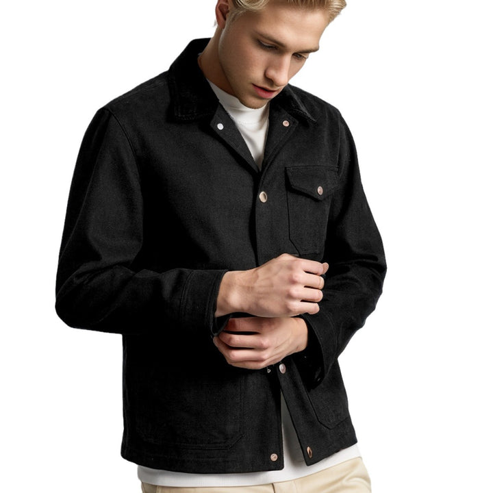 Herren lässige Baumwolljacke im Worker-Stil Echoarchiv