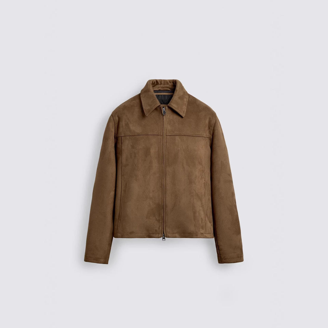 Herren Wildlederjacke mit Reißverschluss und Hemdkragen Echo Archiv