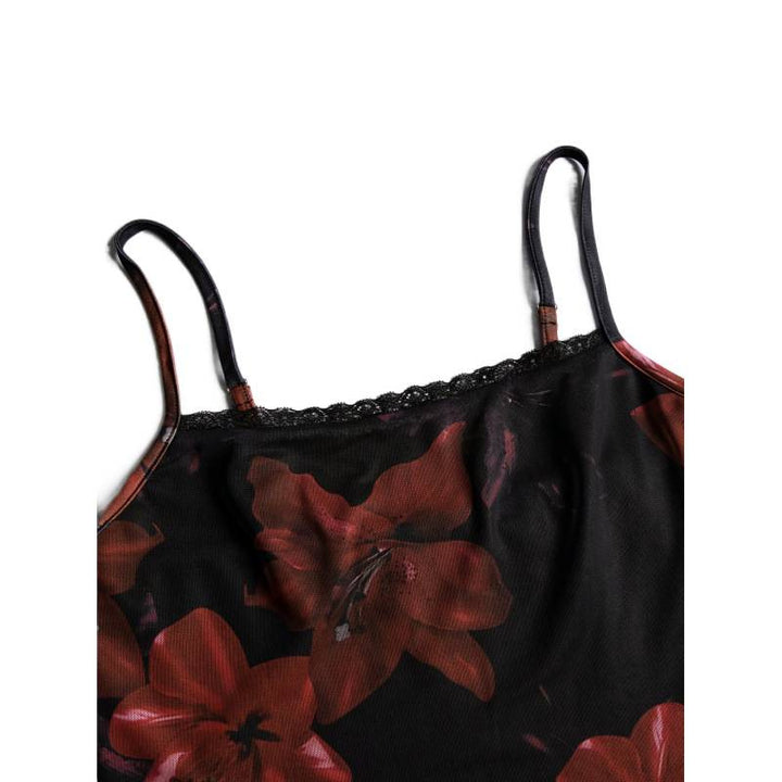 Damen Minikleid mit floralen Akzenten und verführerischem Schnitt Echo Archiv
