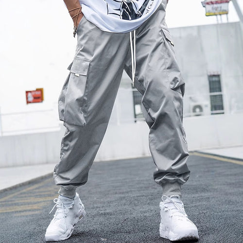 Herren lässige Utility-Hose mit praktischen Taschen und elastischem Saum Echoarchiv