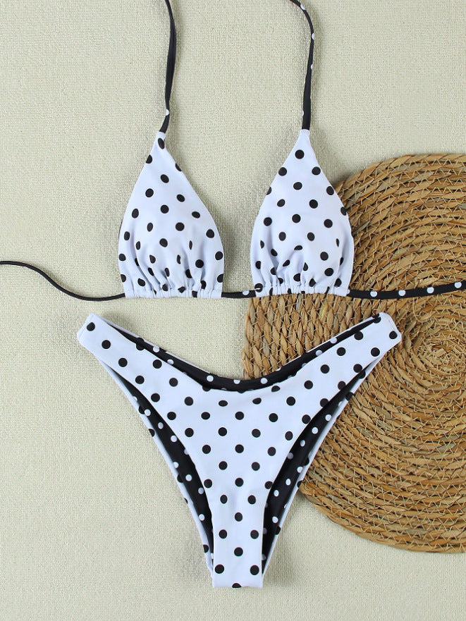 Damen Triangel-Bikini-Set mit modischem Punkte-Design Echo Archiv