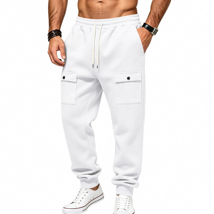 Herren Cargo-Jogginghose mit Bündchen, Tunnelzug und aufgesetzten Klappentaschen Echoarchiv