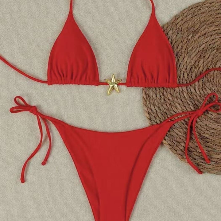 Damen Bikini-Set mit verstellbarem Triangel-Oberteil und hoher Taillenhose Echo Archiv