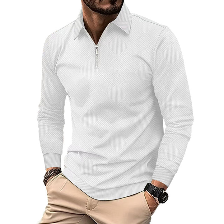 Herren Sportlicher Pullover mit Stehkragen und Reißverschluss Echoarchiv