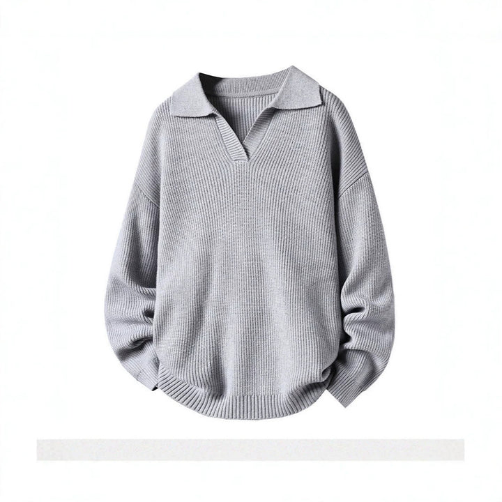 Damen Oversized Pullover mit Kragen Echoarchiv