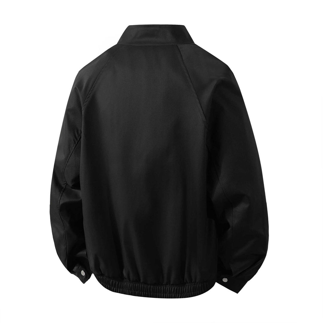 Herren winddichte Freizeitjacke mit hohem Kragen und elastischen Bündchen Echoarchiv