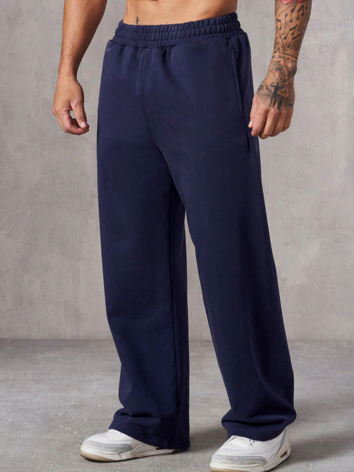 Herren Baggy Jogginghose mit elastischem Bund und seitlichen Taschen – Sorevano