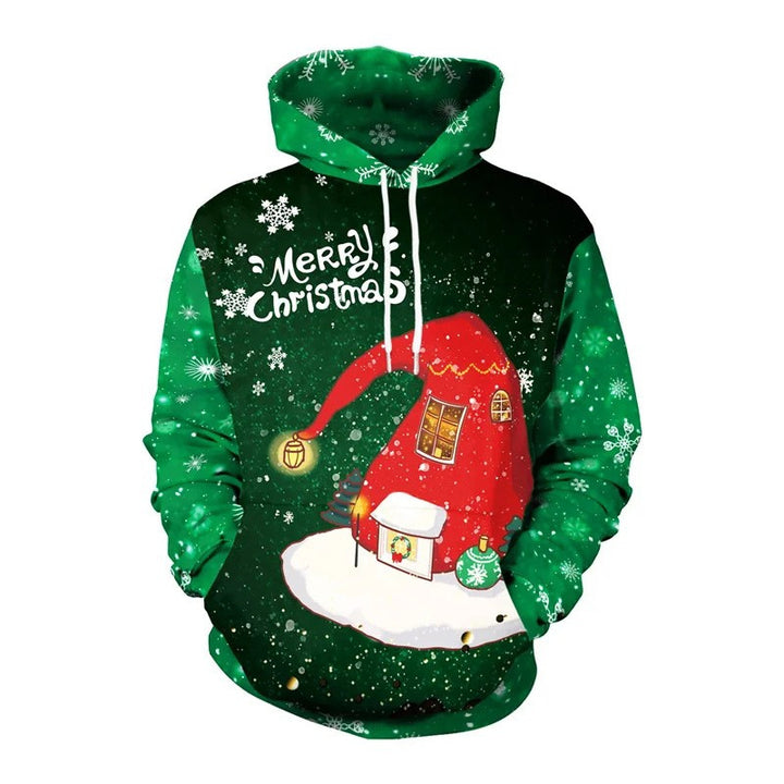 Damen Lustiger Kapuzenpullover mit Weihnachtsmotiv Echoarchiv