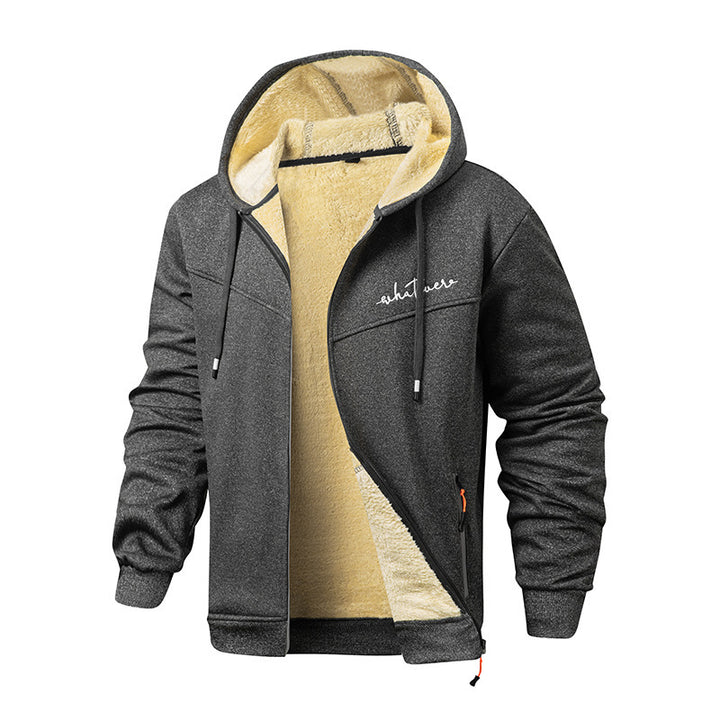 Herren Sportliche Fleecejacke mit hohem Kragen Echo Archiv