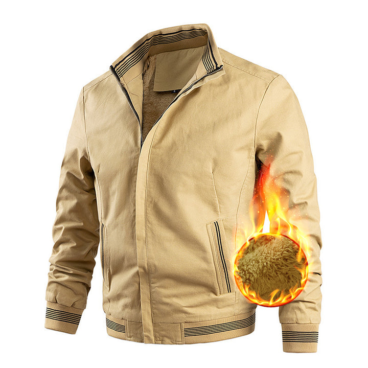 Herren Thermo-Canvas-Blouson mit weichem Teddyfutter und hochschließendem Stehkragen Echo Archiv