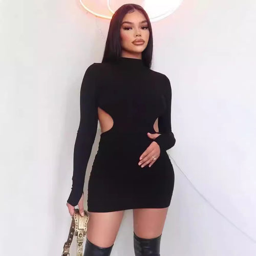 Damen figurbetontes Midi-Kleid mit Raffungen und tiefem Rückenausschnitt Echo Archiv