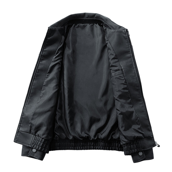 Herren Oversize Velours‑Optik Übergangsblouson mit Hemdkragen, Reißverschluss & elastischem Saum Echoarchiv