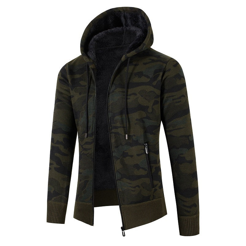 Herren modischer Kapuzensweater mit Karomuster Echoarchiv