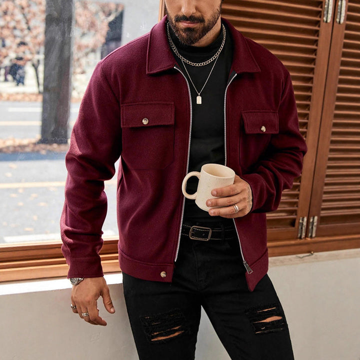 Herren City-Stil Jacke mit verstecktem Reißverschluss von Echoarchiv