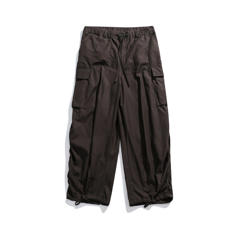 Unisex Weite Utility-Cargo-Hose mit Tunnelzugbund, Multifunktionstaschen und Saumkordel Echo Archiv