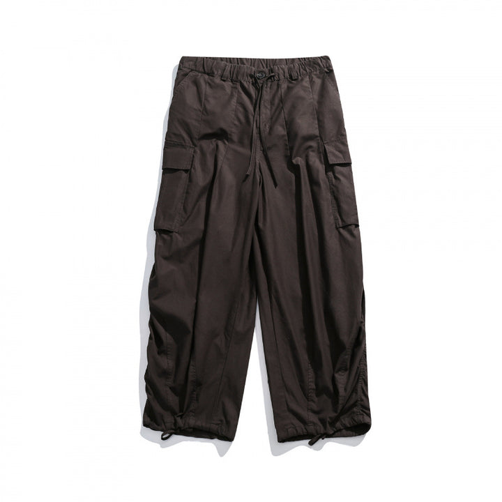 Unisex Weite Utility-Cargo-Hose mit Tunnelzugbund, Multifunktionstaschen und Saumkordel Echo Archiv
