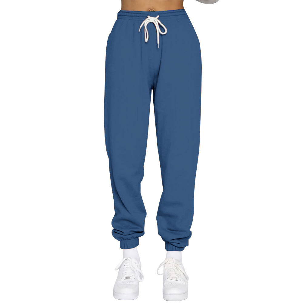 Damen nan High‑Waist Relax-Jogginghose mit elastischem Komfortbund, Kordelzug und gerippten Knöchelbündchen Echo Archiv