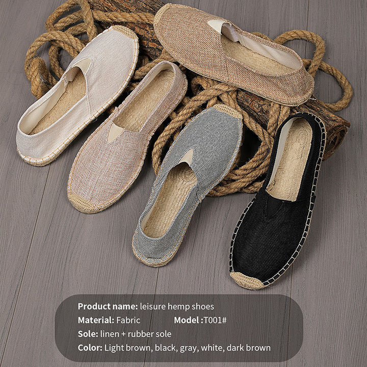 Damen Leichte Espadrille-Slip-On aus gewebtem Canvas mit Jute-Umrandung Echoarchiv