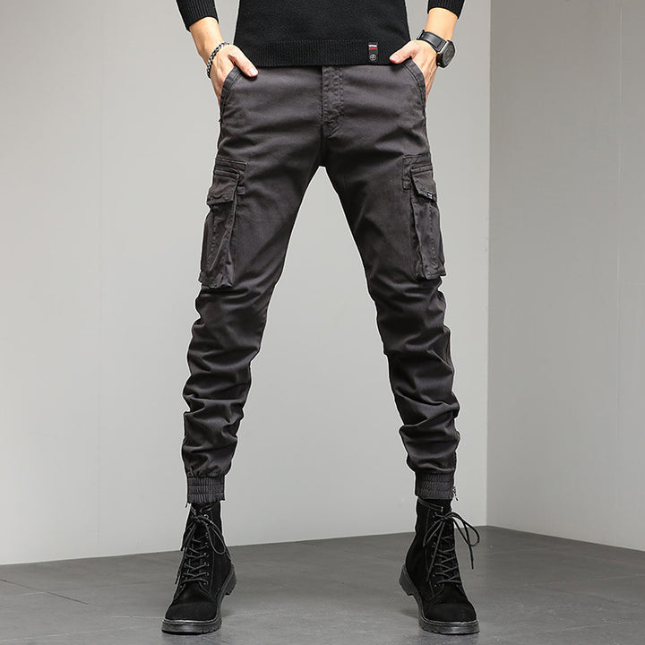 Herren stylische Cargohose mit elastischem Bund und praktischen Taschen Echoarchiv
