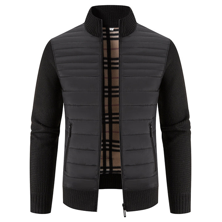 Herren lässige Steppjacke mit Strickärmeln Echoarchiv
