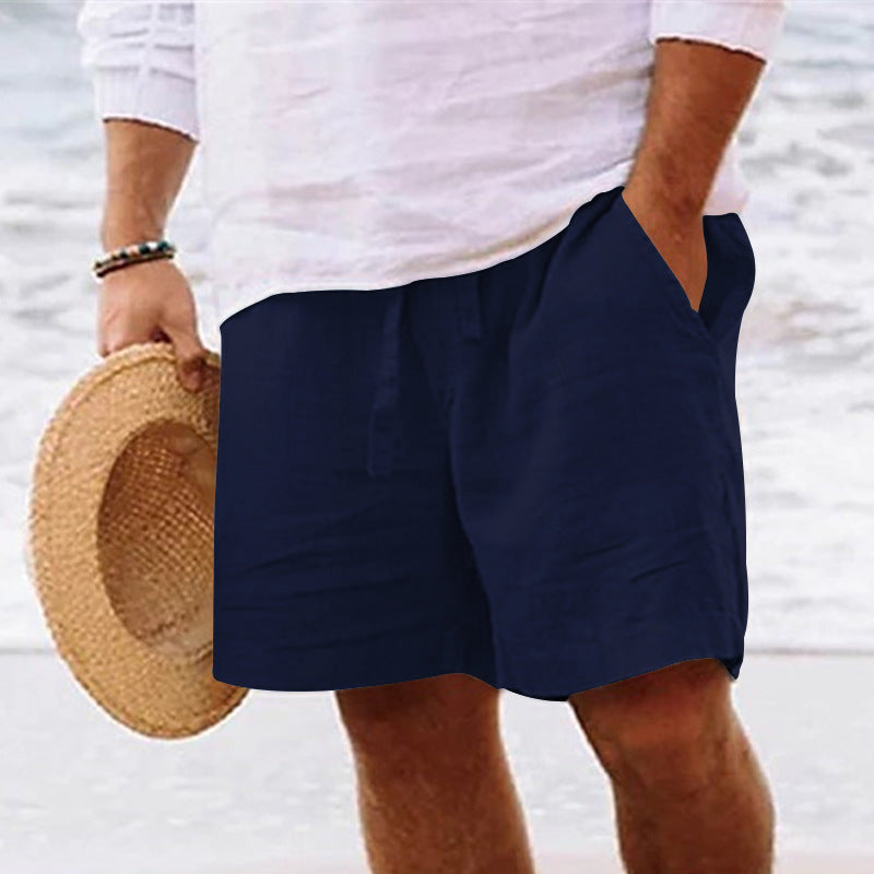 Herren lässige Leinen-Shorts mit praktischen Seitentaschen Echoarchiv