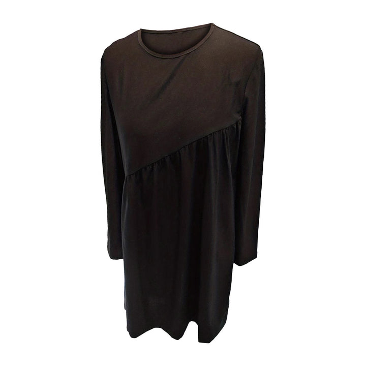 Damen Lässiges Jersey-Minikleid mit diagonaler Raffung und kastiger Silhouette – Élara
