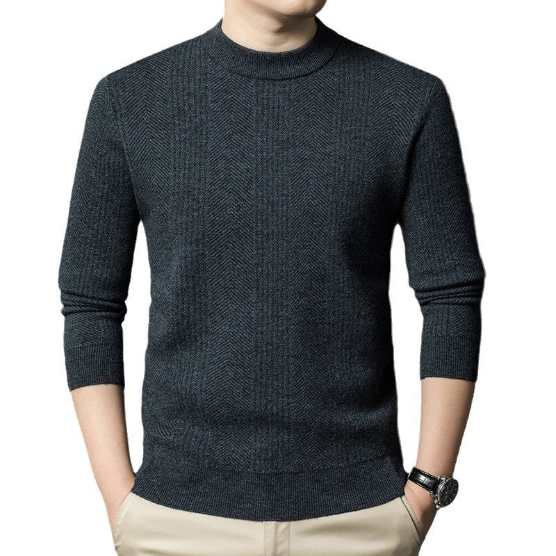Herren eleganter Strickpullover mit strukturiertem Rautenmuster Echoarchiv