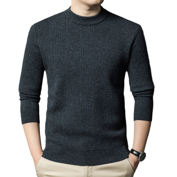 Herren eleganter Strickpullover mit strukturiertem Rautenmuster Echoarchiv