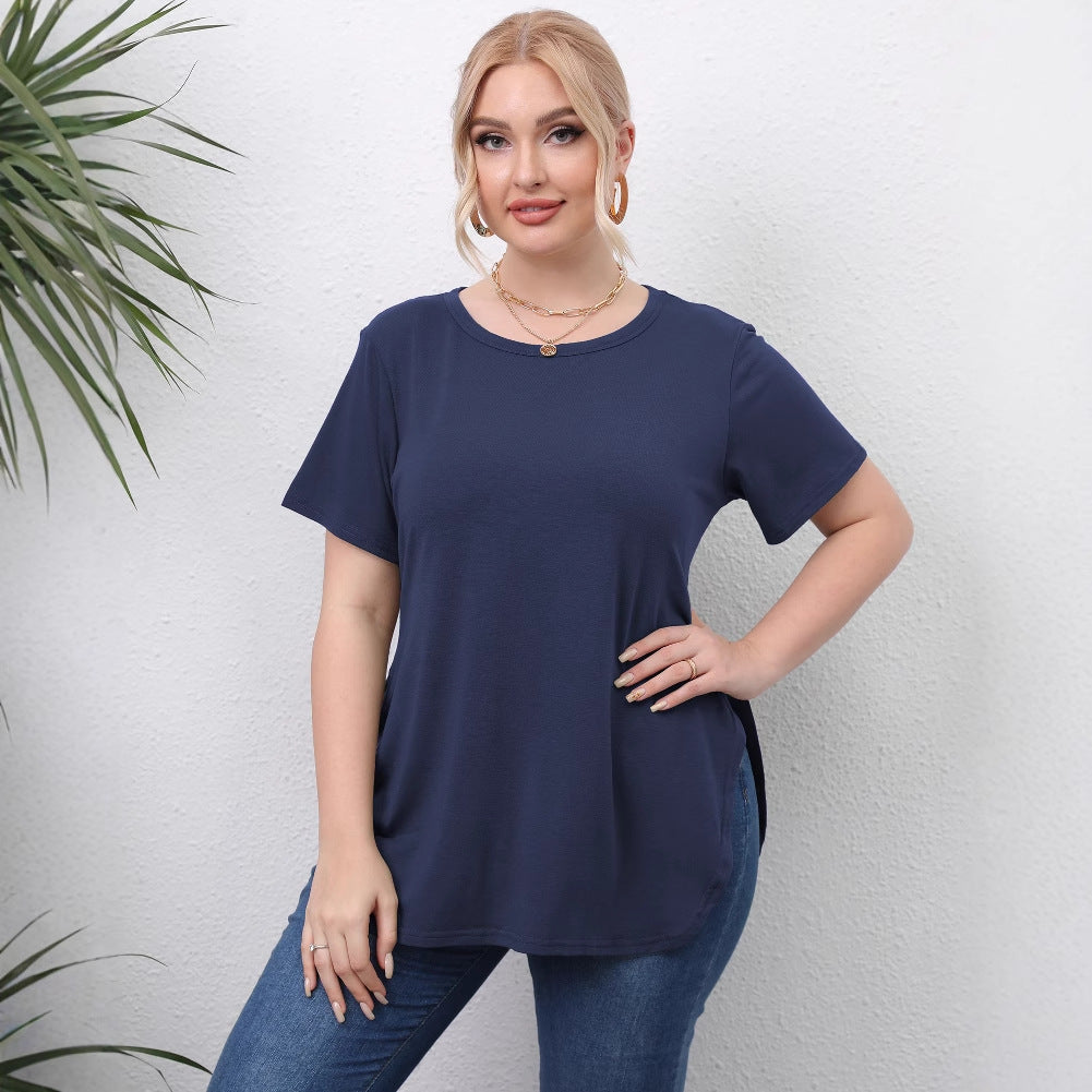 Damen lässiges T-Shirt mit seitlichen Eingrifftaschen Echo Archiv