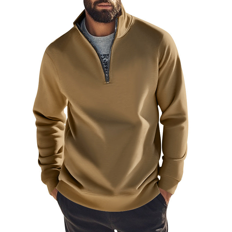 Herren sportlicher Pullover mit kurzem Reißverschluss und bequemer Passform Echoarchiv