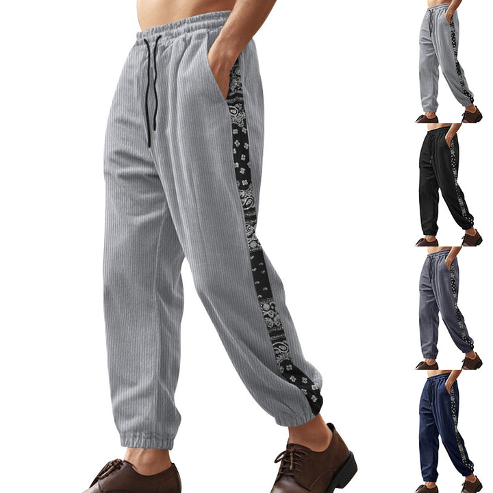 Herren Freizeit-Hose mit elastischem Bund und stylischem Bandana-Design Echoarchiv