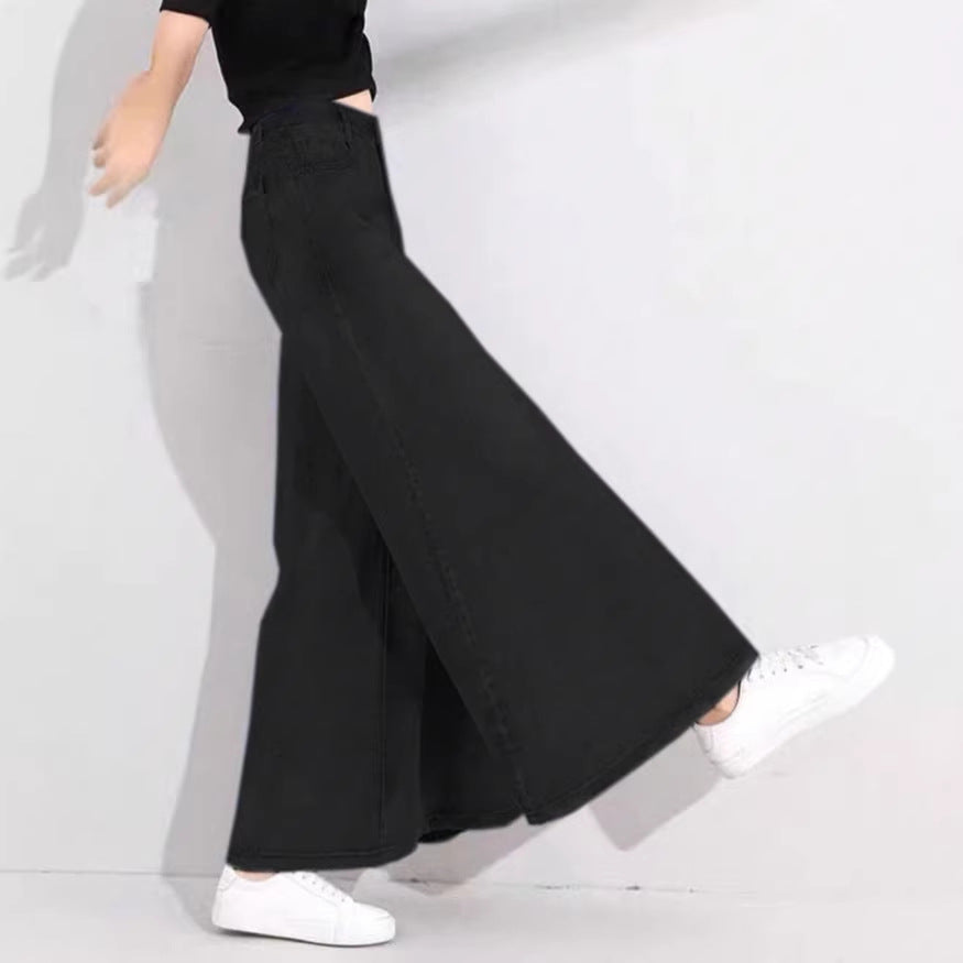 Damen Hochtaillierte Palazzo-Jeans mit extra weitem Bein und fließendem Denim Echo Archiv