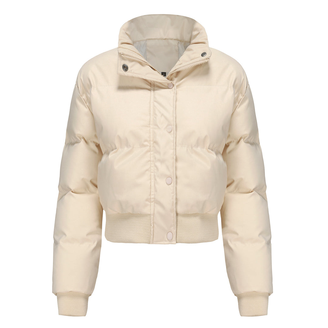 Damen nan kurze wattierte Steppjacke mit hohem Stehkragen und Rippbündchen Echo Archiv