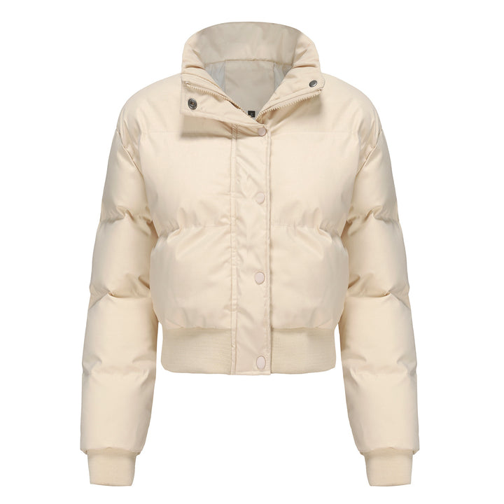 Damen nan kurze wattierte Steppjacke mit hohem Stehkragen und Rippbündchen Echo Archiv