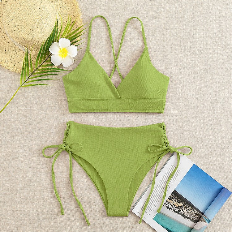 Damen Bikini-Set mit verstellbaren Trägern und raffinierten Schnürdetails Echo Archiv