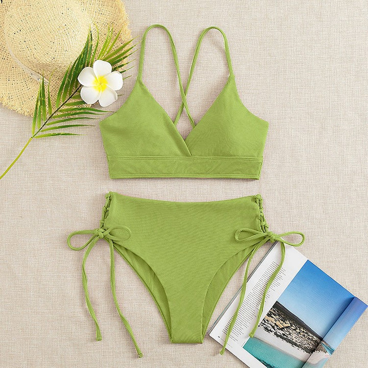 Damen Bikini-Set mit verstellbaren Trägern und raffinierten Schnürdetails Echo Archiv