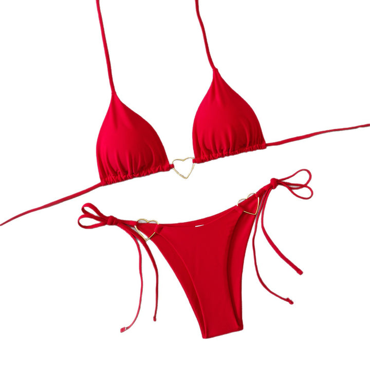Damen Triangel-Bikini mit modischen Herz-Akzenten Echo Archiv