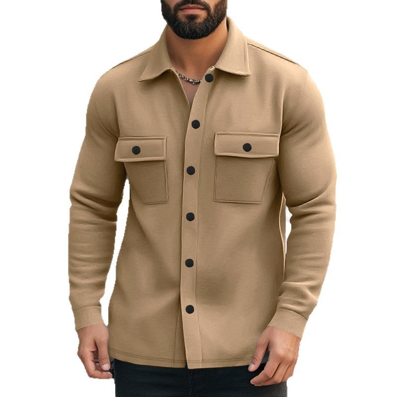 Herren Freizeit-Jacke aus hochwertigem Fleece mit funktionalen Brusttaschen und modernem Design Echoarchiv