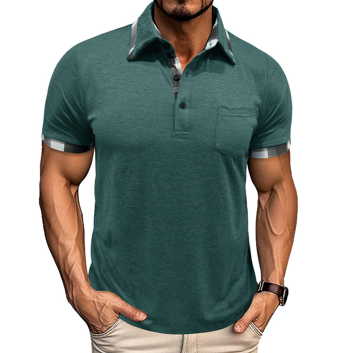 Herren Poloshirt mit modischen Kontrasten Echoarchiv