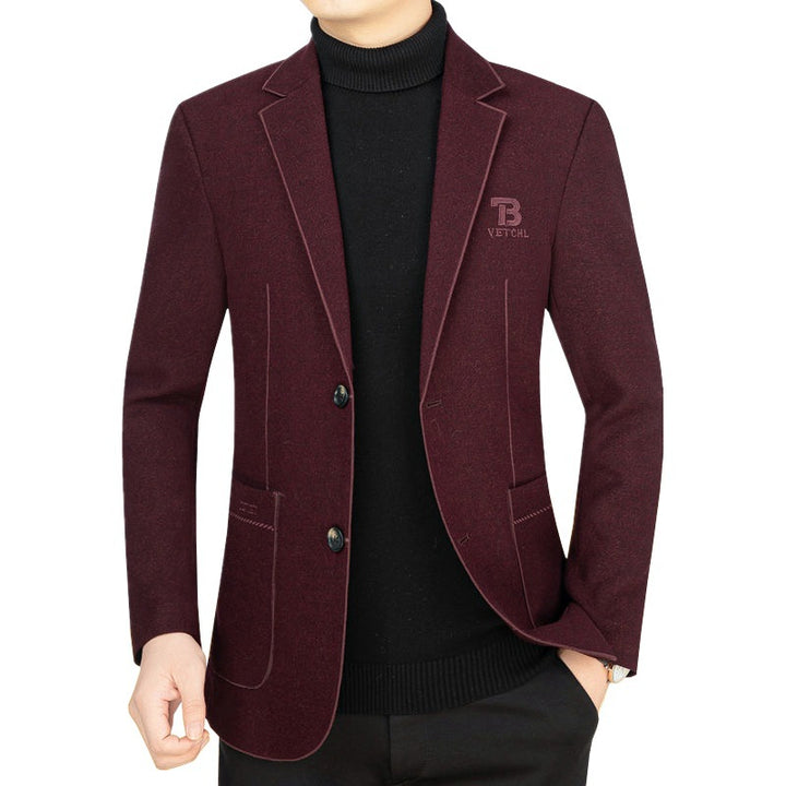 Herren Slim-Fit Sakko aus leichtem Mischgewebe mit Struktur – Tianoro