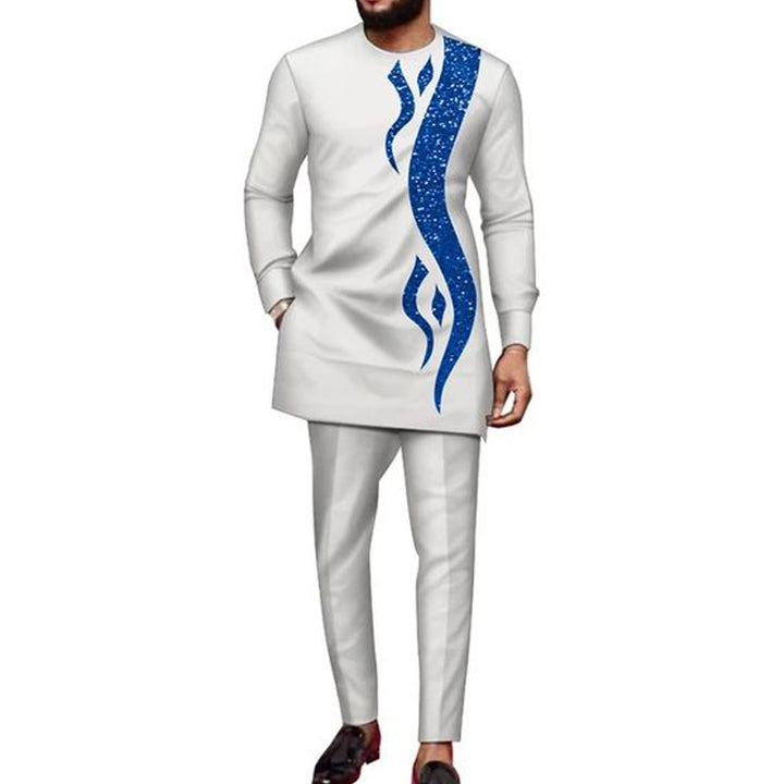 Herren traditionelles Kaftan-Outfit mit eleganten Stickereien Echoarchiv