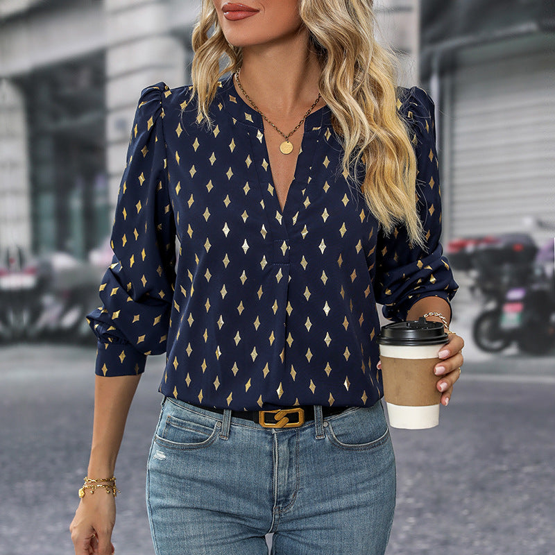 Damen Elegante Bluse mit geometrischem Muster Echo Archiv