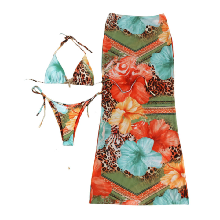 Damen Bikini-Set mit floralem Design und umschmeichelndem Cover-Up Echo Archiv