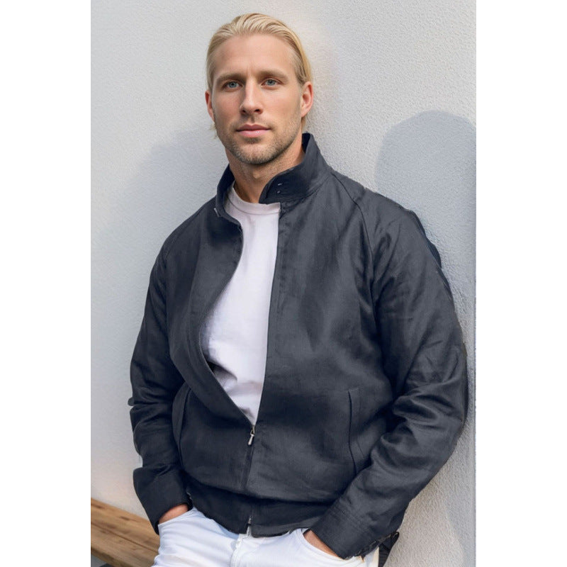 Herren moderne und lässige Steppjacke mit hohen Kragen Echoarchiv