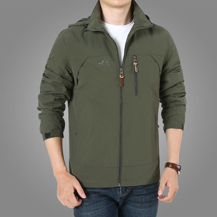 Herren Leichte Softshell-Outdoorjacke mit Kapuze, wind- und wasserabweisender Shell und Multifunktions‑Taschen Echoarchiv