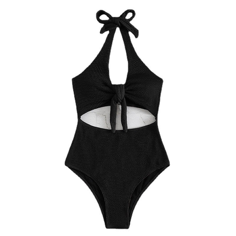 Damen Einteiler Badeanzug mit modernes Wickeldetail und figurbetontem Schnitt Echo Archiv